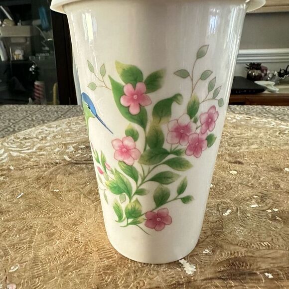 Lenox Butterfly Meadow Flutter‎ Thermal Travel Mug Porcalain 10 oz NEW - Picture 4 of 8